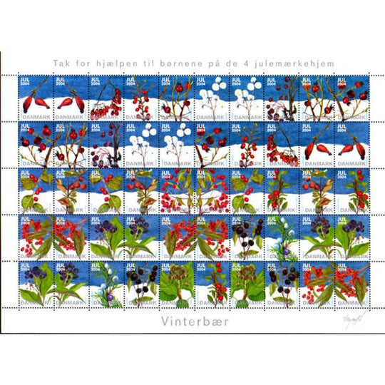 Danish Christmas Seals デンマーク クリスマス シール（2004年/50枚 1シート）