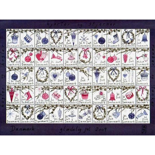 Danish Christmas Seals デンマーク クリスマス シール（2009年/50枚 1シート）