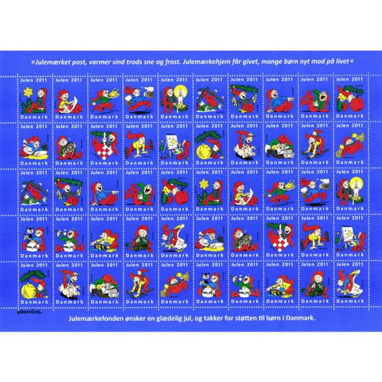 Danish Christmas Seals デンマーク クリスマス シール（2011年/50枚 1シート）