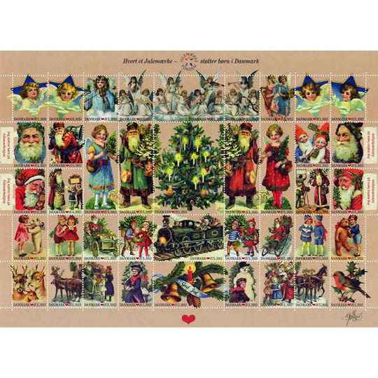Danish Christmas Seals デンマーク クリスマス シール（2013年/1シート50枚）
