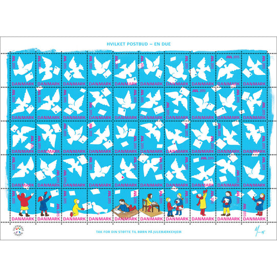 Danish Christmas Seals デンマーク クリスマス シール（2015年/1シート50枚）