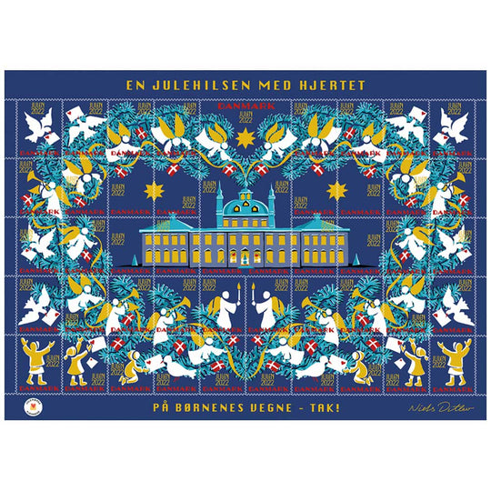 Danish Christmas Seals デンマーク クリスマス シール ( 2022年 / 1シート50枚 )