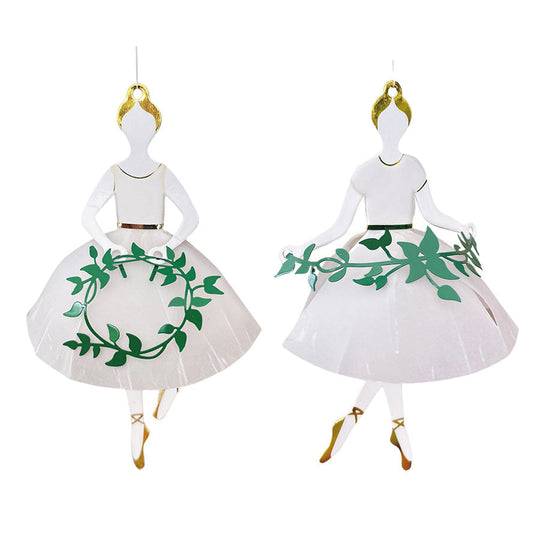 JETTE FROLICH イエッテ・フローリッヒ ペーパーオーナメント バレリーナとリース 2個セット ( ゴールド )