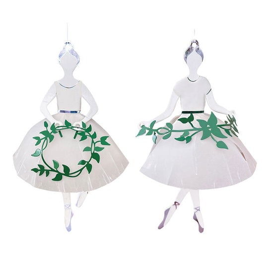 JETTE FROLICH イエッテ・フローリッヒ ペーパーオーナメント バレリーナとリース 2個セット ( シルバー )