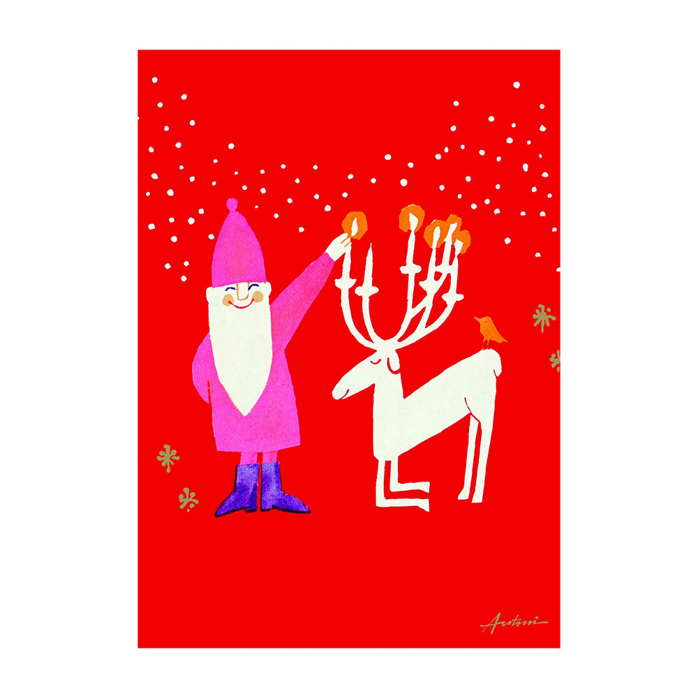 【30%OFF】Ib Antoni イブ・アントーニ クリスマス グリーティングカード(ライティング キャンドルス)【セール】