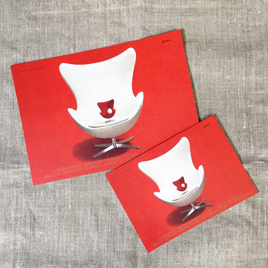 【30％OFF】Ib Antoni イブ・アントーニ アートカード A5（アルネ・ヤコブセン エッグチェア）【セール】