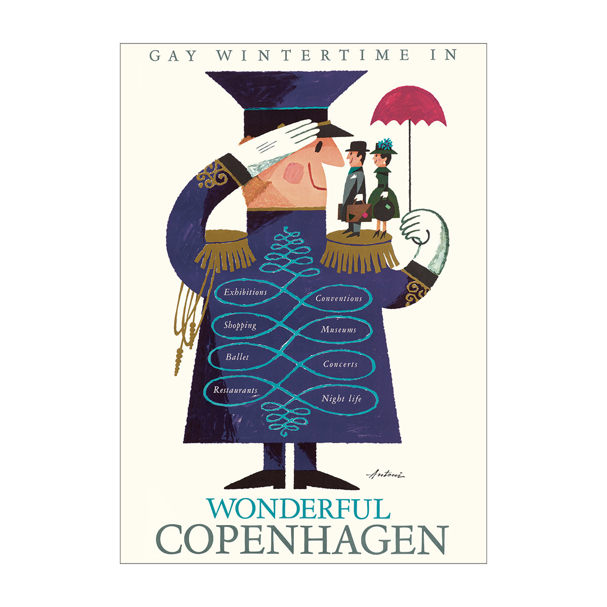 Ib Antoni イブ・アントーニ ポストカード（WONDERFUL COPENHAGEN / 冬の楽しみ方）