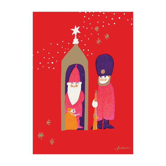 【30％OFF】Ib Antoni イブ・アントーニ クリスマス グリーティングカード（衛兵さんとサンタ）【セール】