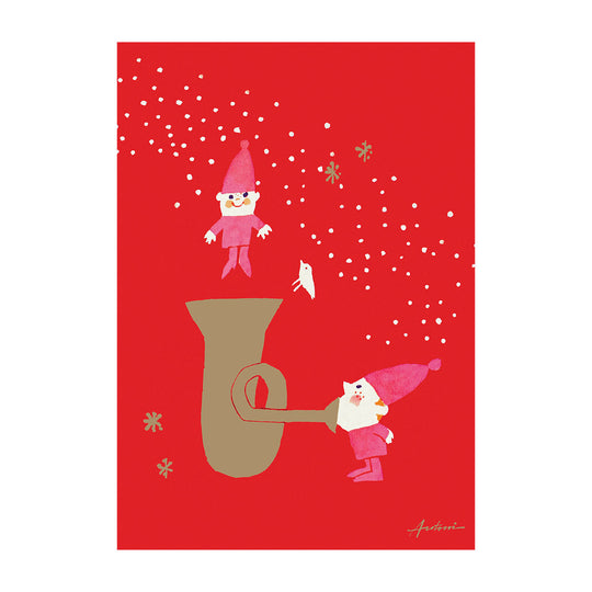 【30％OFF】Ib Antoni イブ・アントーニ クリスマス グリーティングカード（チューバとニッセ）【セール】