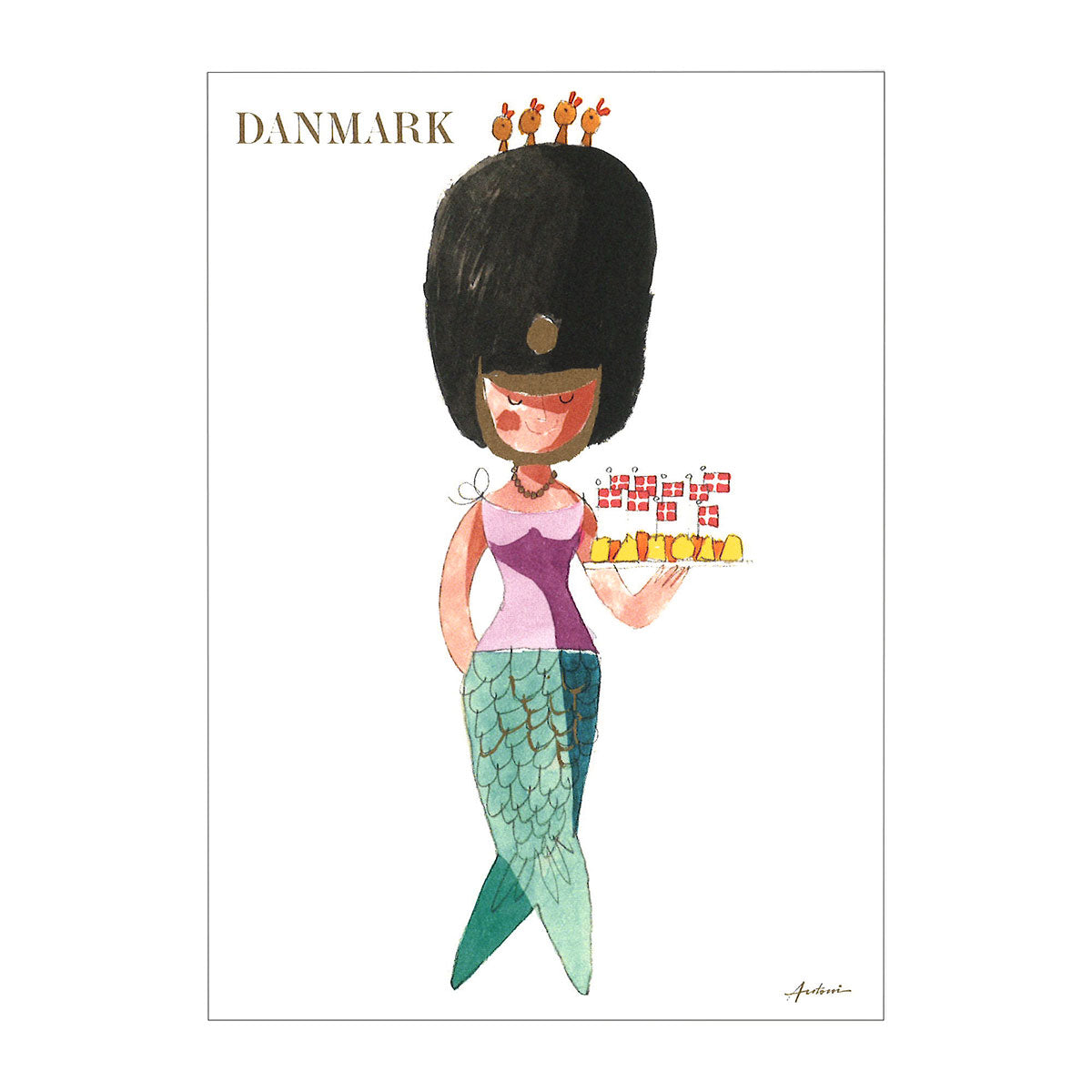 【30%OFF】Ib Antoni イブ・アントーニ ポストカード(The Royal Mermaid / ロイヤルマーメイド)【セール】