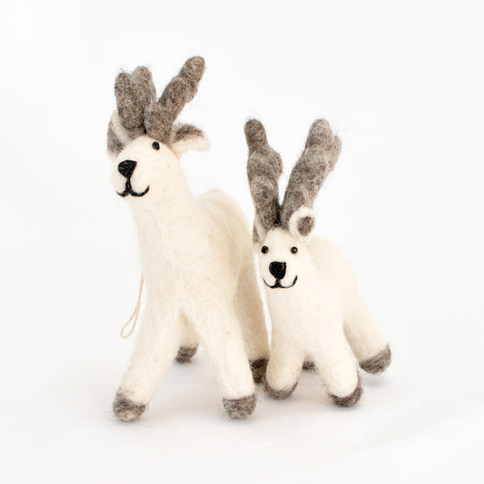 Gry & Sif グライアンドシフ オーナメント ( トナカイ親子 / ホワイト )