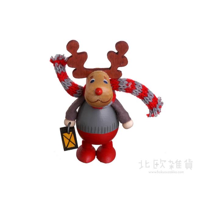 NORDIKA nisse ノルディカ ニッセ クリスマス 木製人形（ランタンを持った胴長トナカイ）