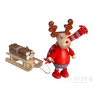 NORDIKA nisse ノルディカ ニッセ クリスマス 木製人形 (丸太をひいた胴長トナカイ)