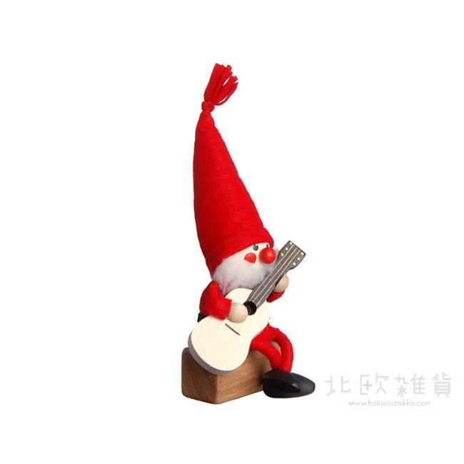 NORDIKA nisse ノルディカ ニッセ クリスマス 木製人形（ギターを持ったサンタ / レッド）