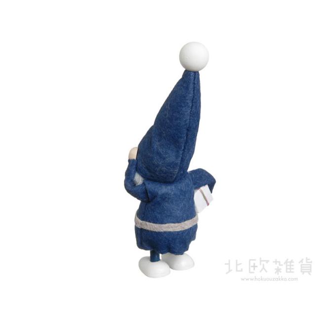 NORDIKA nisse ノルディカ ニッセ クリスマス 木製人形（プレゼントを持ったサンタ / ブルー）