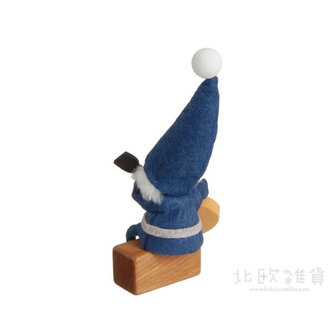NORDIKA nisse ノルディカ ニッセ クリスマス 木製人形（ギターを持ったサンタ / ブルー）