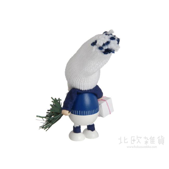 NORDIKA nisse ノルディカ ニッセ クリスマス 木製人形（プレゼント持った胴長女の子 / ブルー）