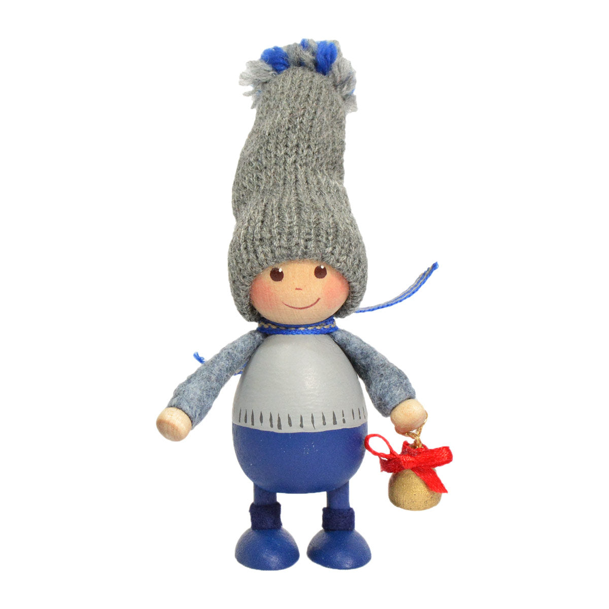 NORDIKA nisse ノルディカ ニッセ クリスマス 木製人形 (ベルを持った青いふとっちょ男の子)