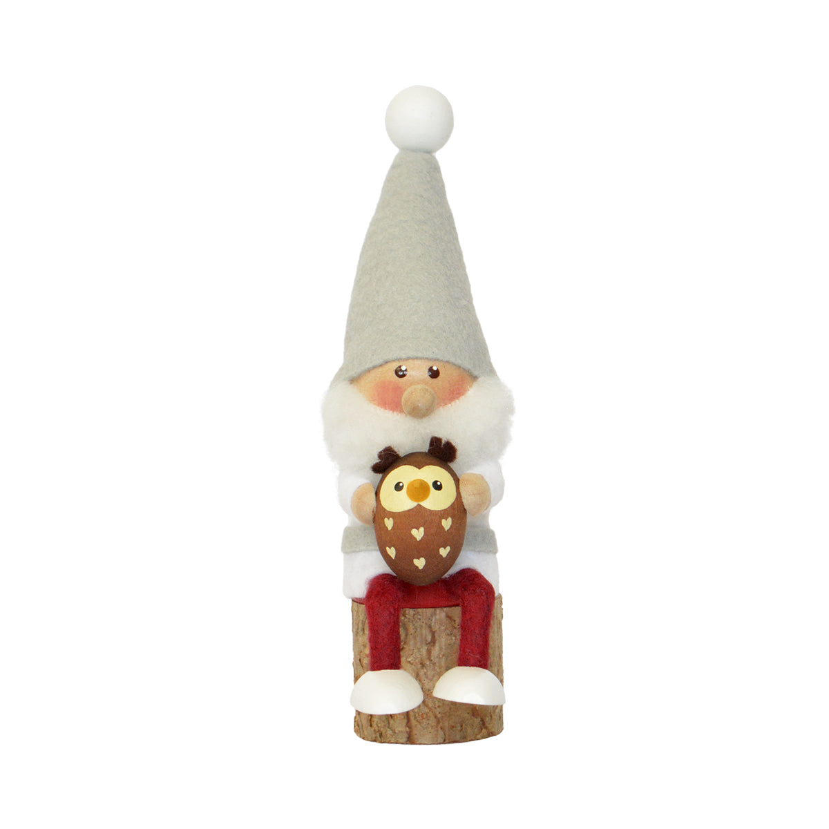 NORDIKA nisse ノルディカ ニッセ クリスマス 木製人形 (フクロウを抱えたサンタ)