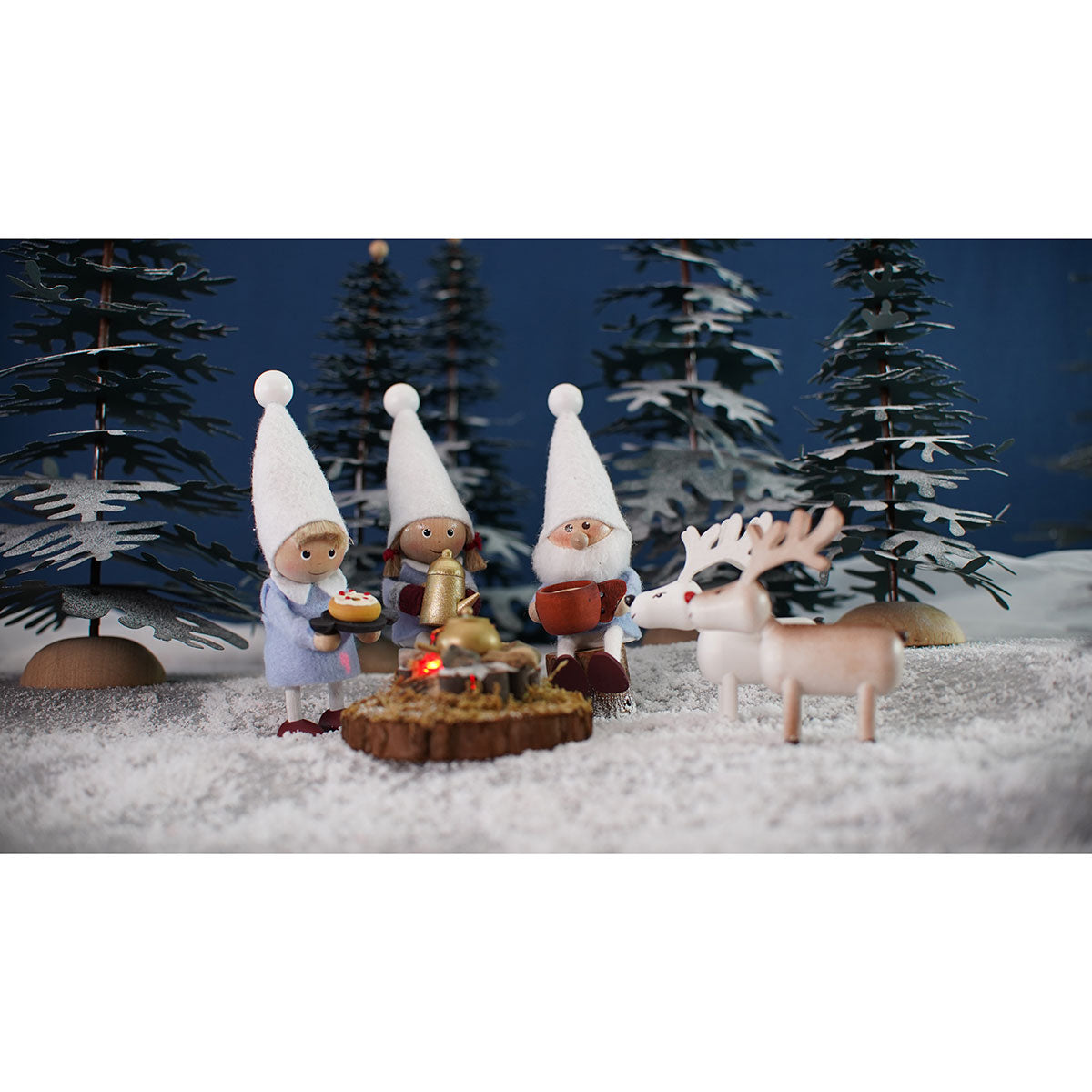 NORDIKA nisse ノルディカ ニッセ クリスマス 木製人形（ リースブレッドを持った男の子 / 星に願いを )
