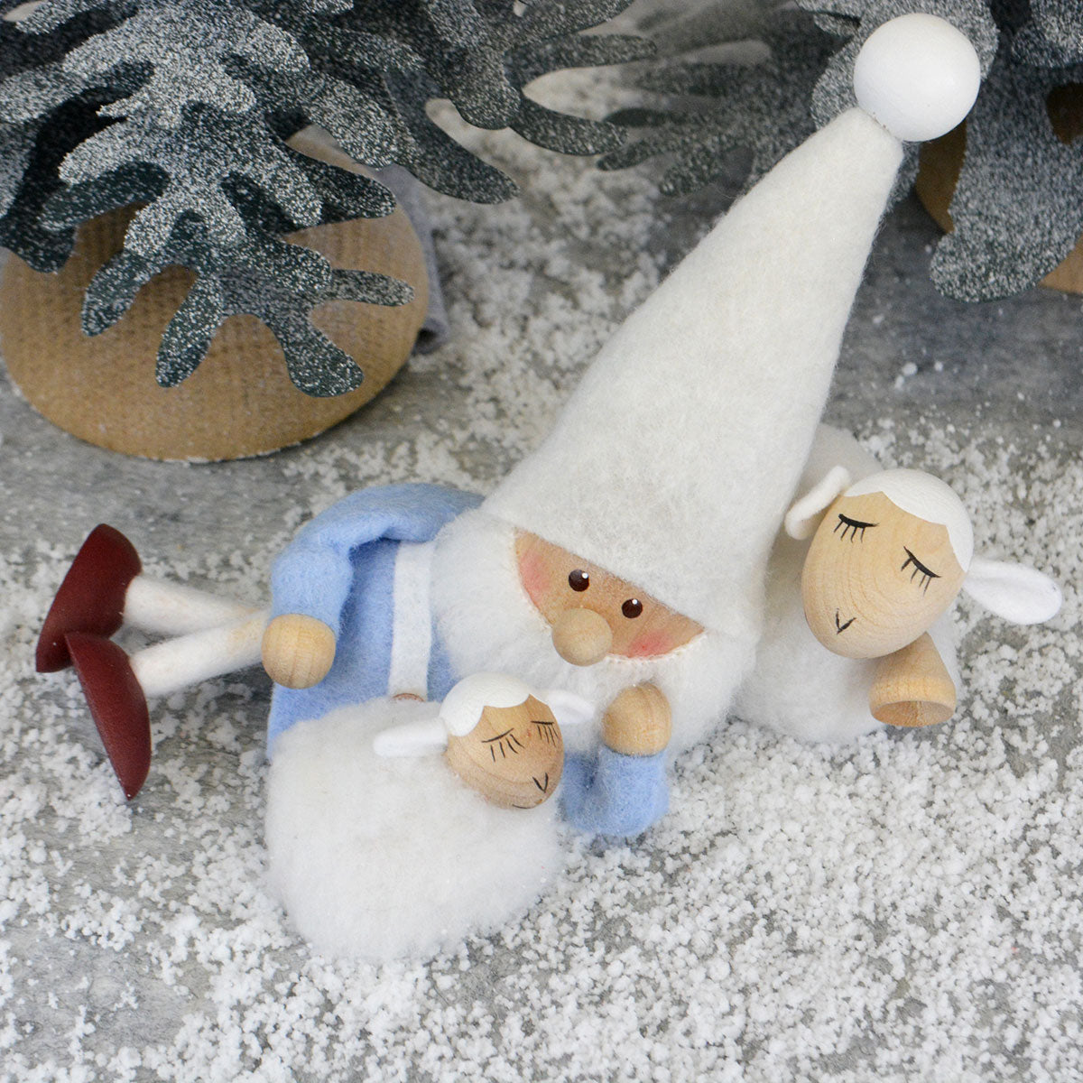 NORDIKA nisse ノルディカ ニッセ クリスマス 木製人形（ ひとやすみサンタ / 星に願いを )