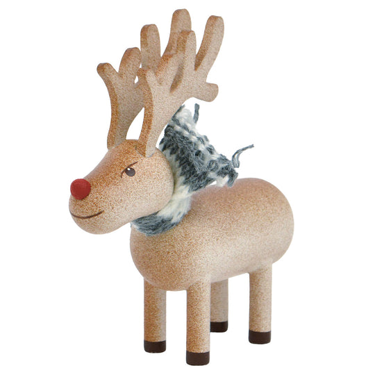 NORDIKA nisse ノルディカ ニッセ クリスマス 木製人形 ( トナカイ / ブラウン / マフラー )