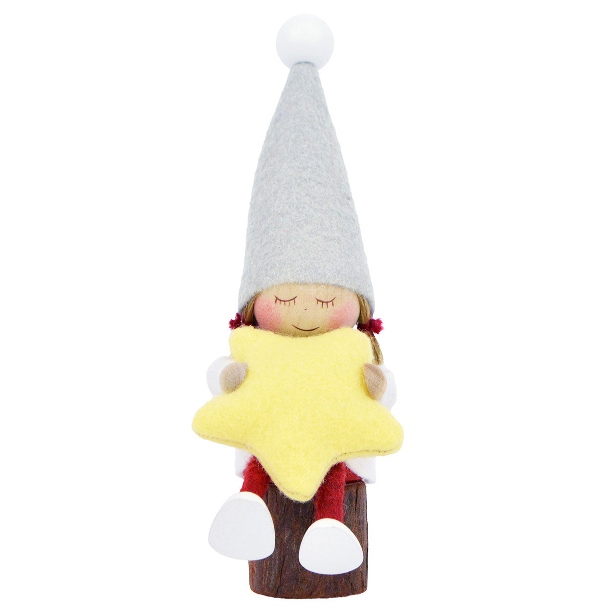 NORDIKA nisse ノルディカ ニッセ クリスマス 木製人形 ( お座りねんね女の子 / 星 / サイレントナイト )