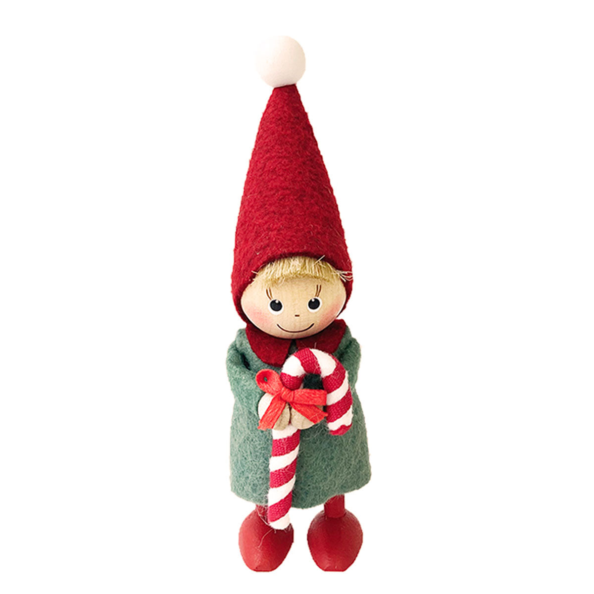 【新作】【予約】NORDIKA nisse ノルディカ ニッセ クリスマス 木製人形 ( キャンディケインを持った男の子 / Joy to the world )