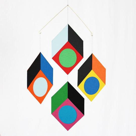 Livingly リビングリー ペーパーモビール（キュビリュージョン4 マルチカラー）