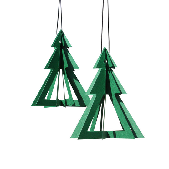 Livingly リビングリー ペーパーモビール ( ジオメツリーズ / 2個セット / グリーン )