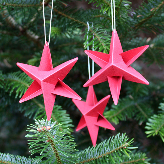 Livingly リビングリー ペーパーモビール オーナメント ( シリウススター / レッド / 3個セット )