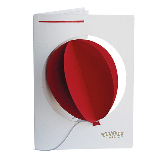 Livingly リビングリー ペーパーモビール グリーティングカード ( TIVOLI チボリ / バルーン / レッド )