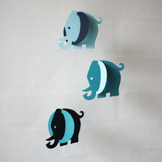 Livingly リビングリー ペーパーモビール ( エレファント / アクア )