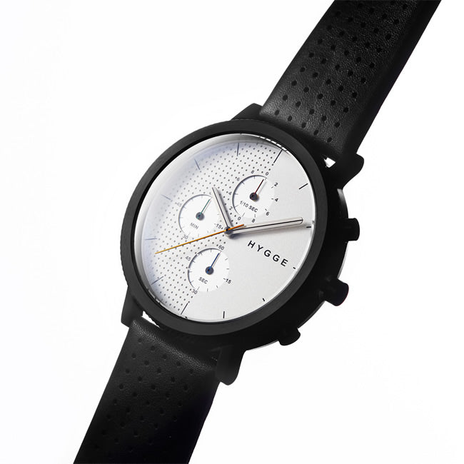 HYGGE Watches ヒュッゲウォッチズ 2204 SERIES WATCH( 9032-028 LEATHER / White dial / Black case )
