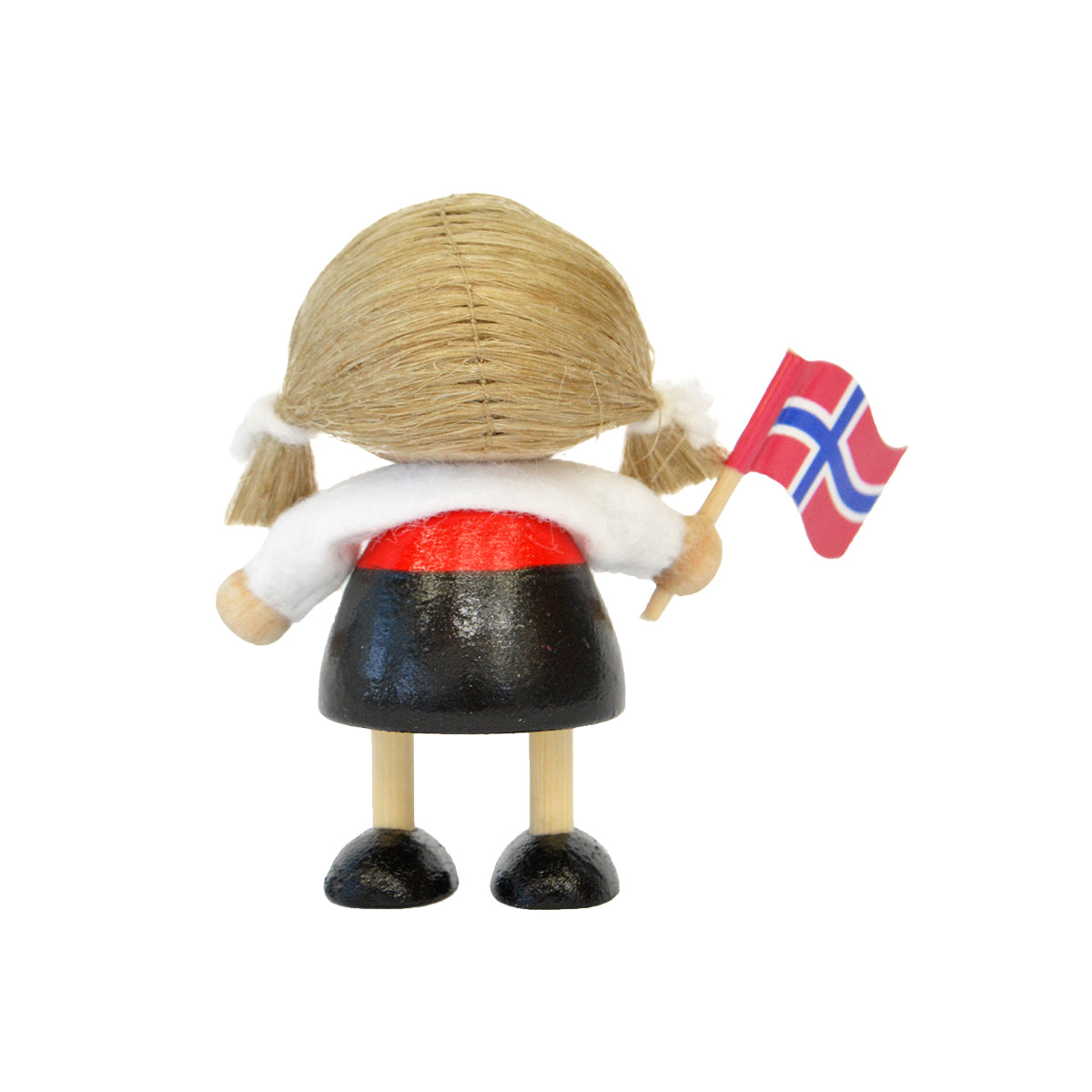 NORDIC GIFT ノルディック・ギフト 木製人形ノルウェーフラッグを持っ