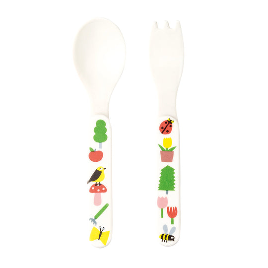 Petit Jour Paris プティジュールパリ メラミンスプーンとフォークセット ( カンパーニュ )