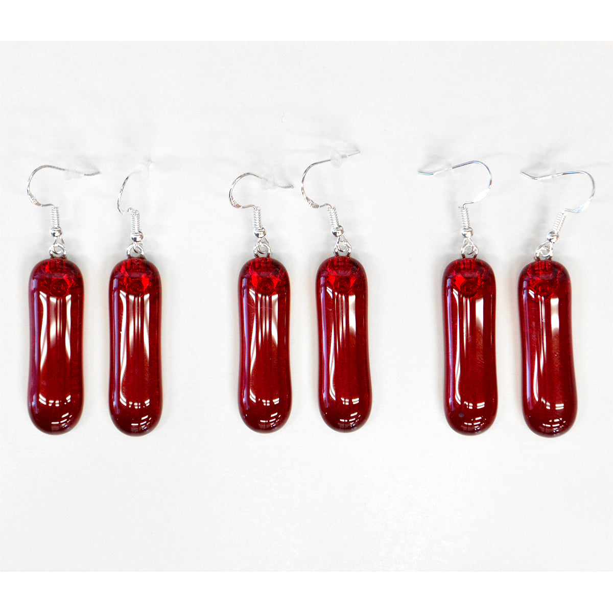 【30%OFF】HANSAKLAAS ハンサクラース フックピアス ( レクタングル / レッド )【セール】